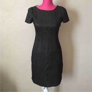Elie Tahari Brown Textured Sheath Dress